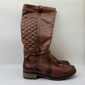 NWT Bear Traps Stratford Quilted Brown Riding Boots | Women’s 9M